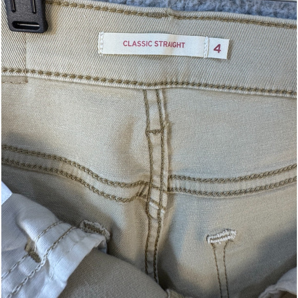 Levis 414 Womens Classic Straight Jeans Size 4 Tan Stretch Denim - Picture 15 of 16